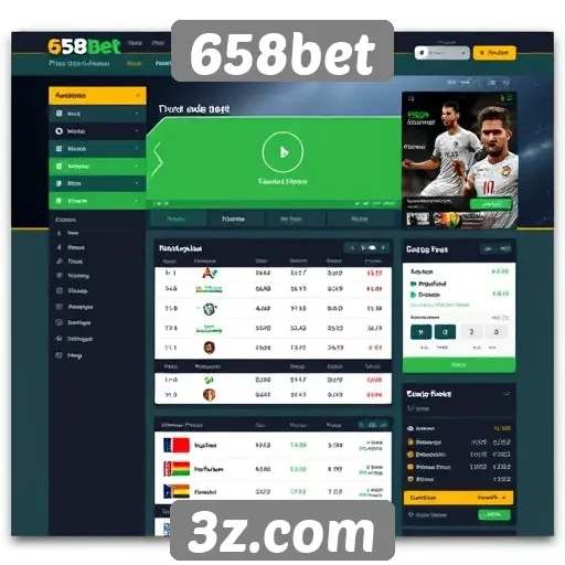 Interface e usabilidade do site 658bet